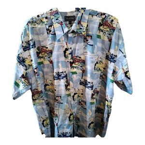 Saturday Evening Post Shirt 2XL Norman Rockwell James Dean Motorcycle Diner Cars